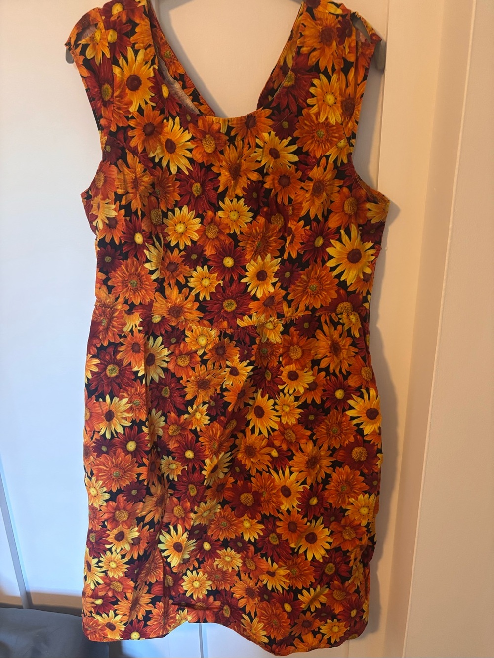 Retrolicious 1X Fall Floral Sunflower Dress Made in USA